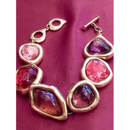 Bracelet Yves Saint Laurent cabochons résine