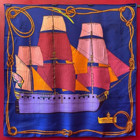 Carré foulard Hermès Cheval de mer 1787