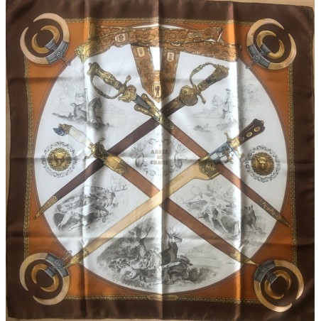 Carré foulard Hermès Armes de chasse