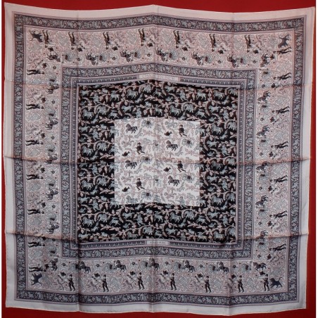 Carré foulard Hermès Chasse en Inde
