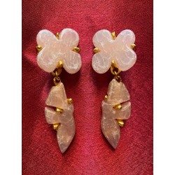 Boucles d'oreilles roses...