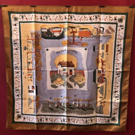 Carré foulard Hermès Retour à la terre