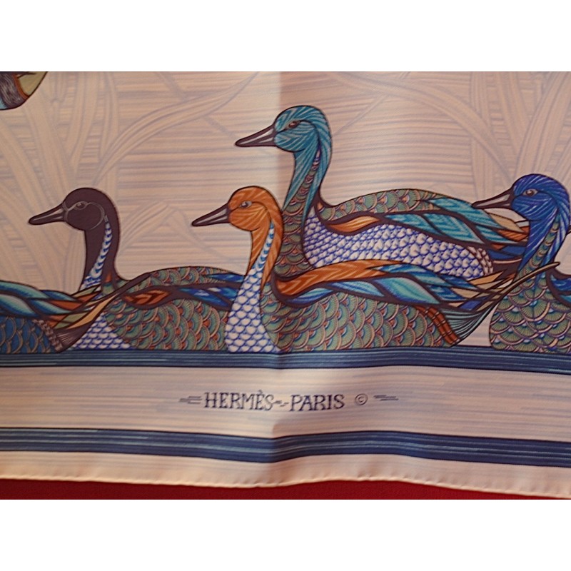 Sets De Table Hermès Imprimé Canard – Lot De 2, Tissu Vert, Occasion