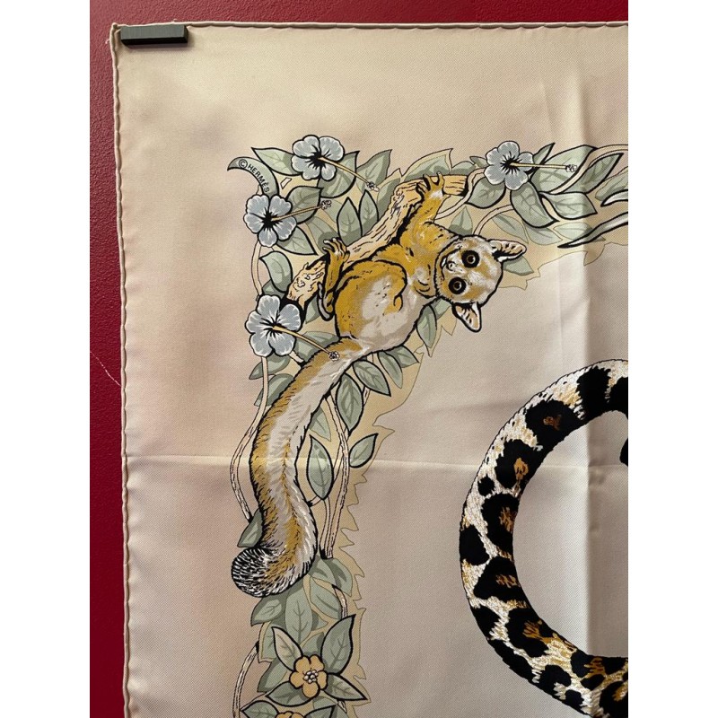 Foulard Hermès Jungle Love 140 Cashmere - Soie, Occasion, Multicolore