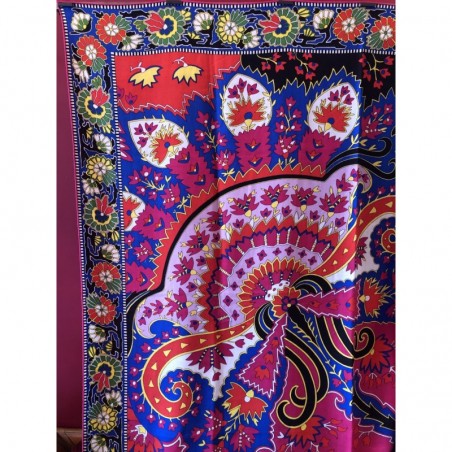 Cravate En Soie Martin D'Ay France - Motif Paisley/Cachemire Floral - Multicolore - Occasion Très Bon État