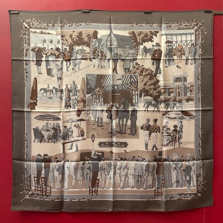 Carré foulard Hermès Un siécle de courses à deauville