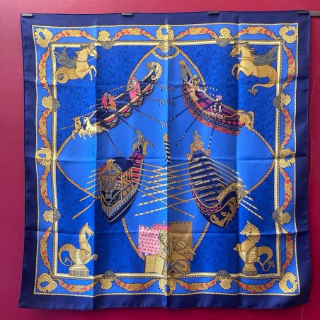 Carré foulard Hermès Les bissonnes de Venise