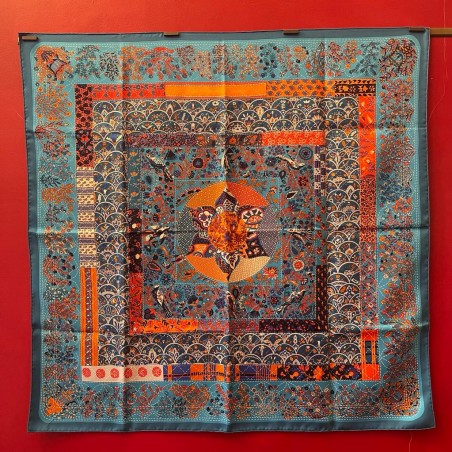 Carré foulard Hermès Piqué fleuri de Provence