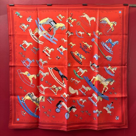 Carré foulard Hermès Raconte-moi le cheval, édition limitée pour les 150 ans d'Harrods