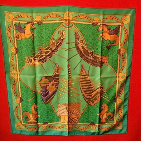 Carré foulard Hermès Les bissone de Venise