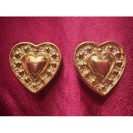 Boucles d'oreilles Yves Saint Laurent Coeur