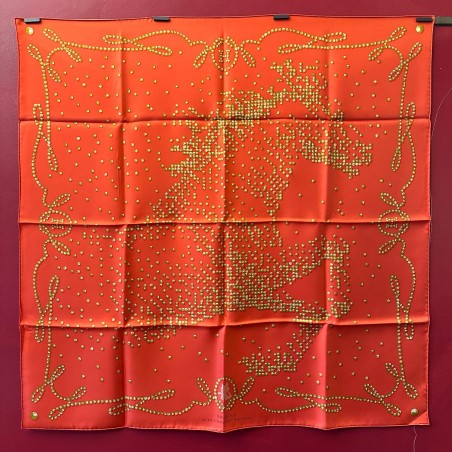 Carré foulard Hermès Hermès for Jackie Chan 60th birthday, édition spéciale et limitée