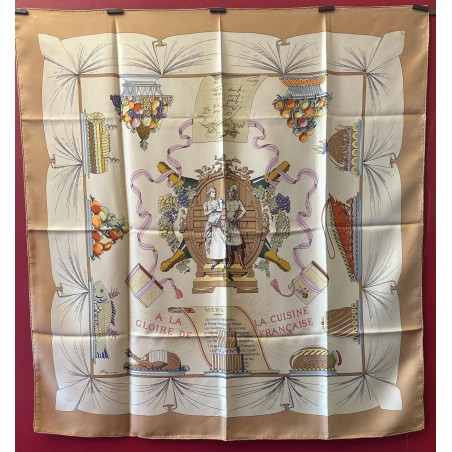 Carré foulard Hermès À la gloire de la cuisine française