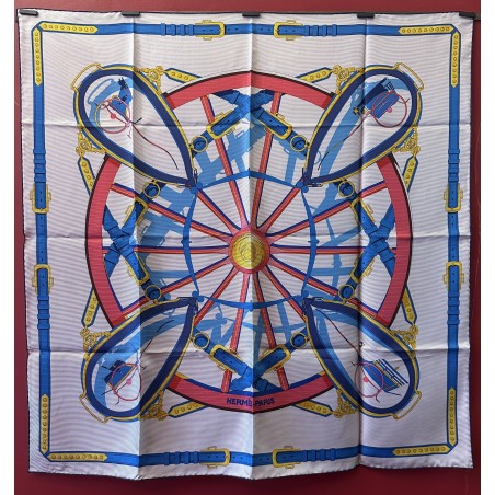 Carré foulard Hermès Chemise en roue libre