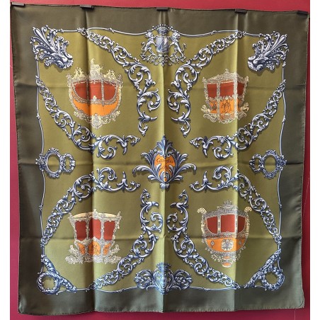 Carré foulard Hermès Carrosses d'or