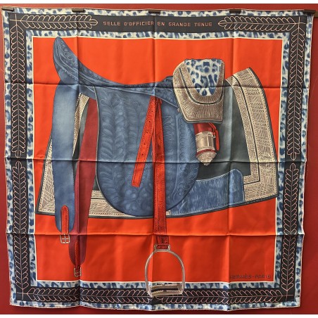 Carré foulard Hermès Selle d'officier en grande tenue