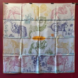 Carré foulard Hermès Della...