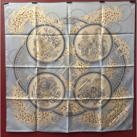 Carré foulard Hermès Légende brodée