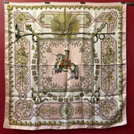 Carré foulard Hermès Ludovicus Magnus (Louis XIV)