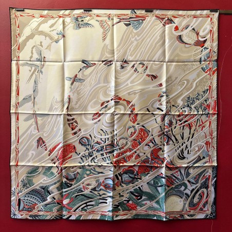 Carré foulard Hermès De la mer au ciel
