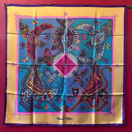 Carré foulard Hermès La légende de Kuna peuple de Panama