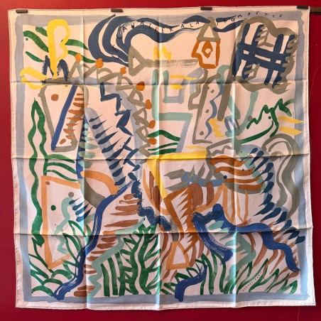 Carré foulard Hermès Le cavalier à la trompette