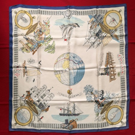 Carré foulard Hermès Le tour du monde en 80 jours