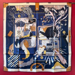 Carré foulard Hermès Bagage...
