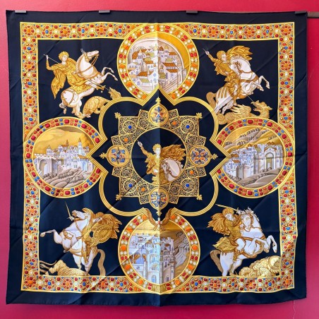 Carré foulard Hermès Le triomphe de Paladin