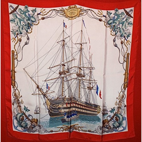 Carré Hermès L'océan vaisseau de 118 canons...